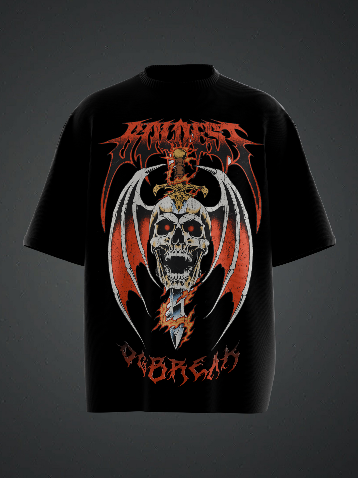 SKULL SWORD OVERSIZED TSHIRT