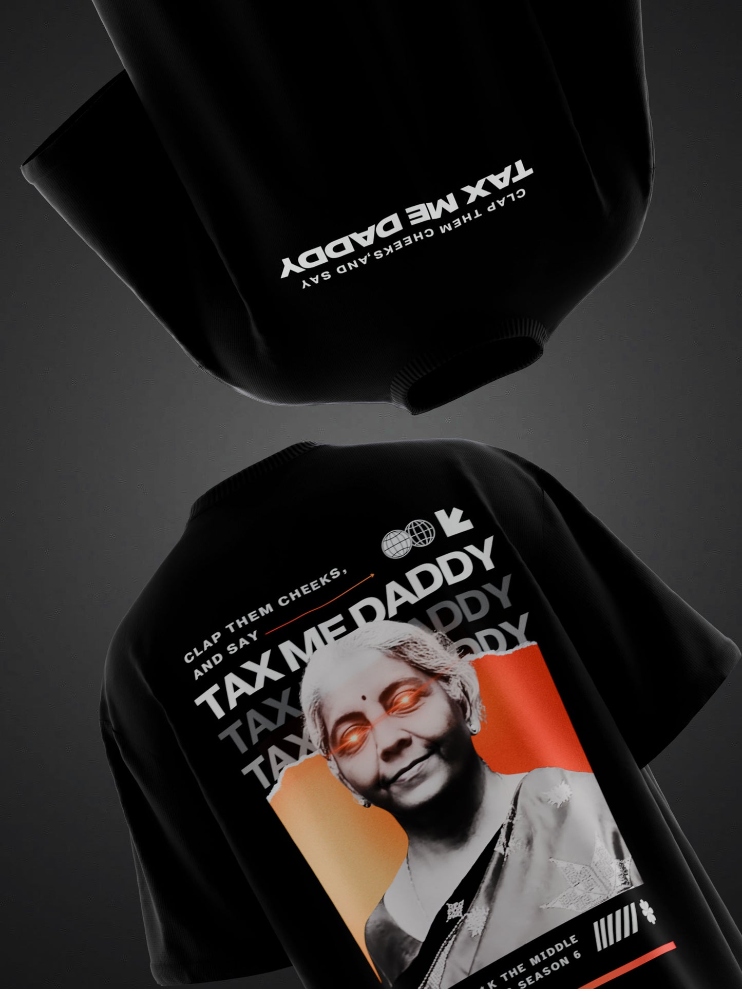 TAX ME DADDY BACK PRINT OVERSIZED T-SHIRT