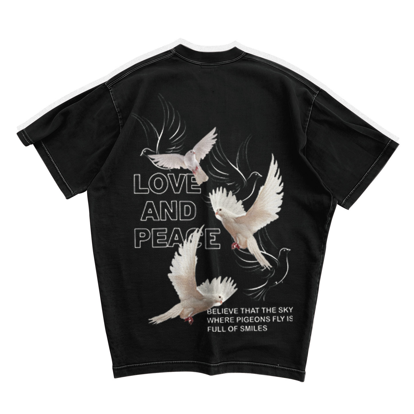 PEACE AND LOVE OVERSIZED TSHIRT