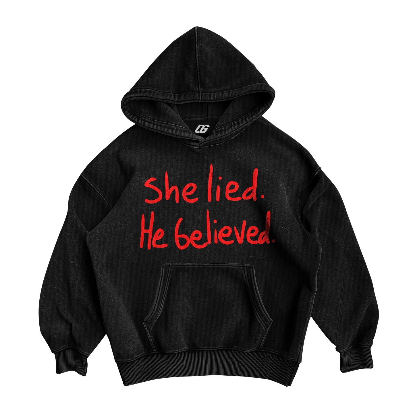 SHE LIED OVERSIZED HOODIE