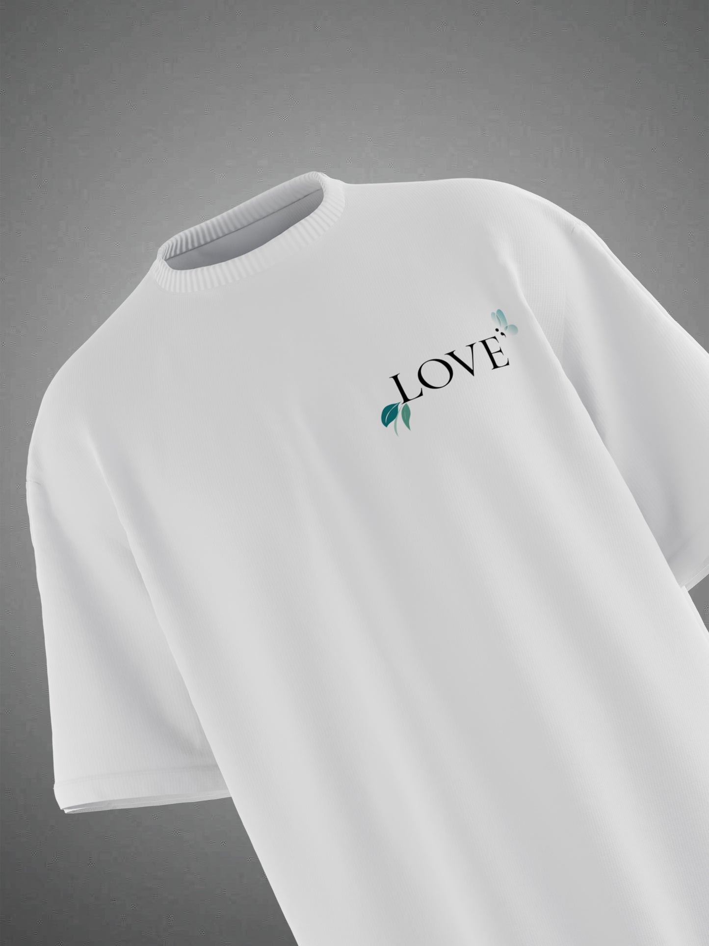 LOVE BLOSSOM WHITE OVERSIZED TSHIRT