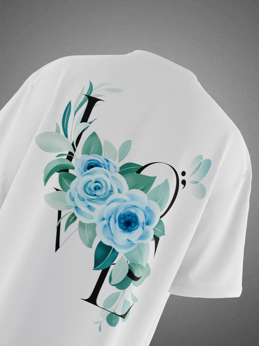 LOVE BLOSSOM WHITE OVERSIZED TSHIRT