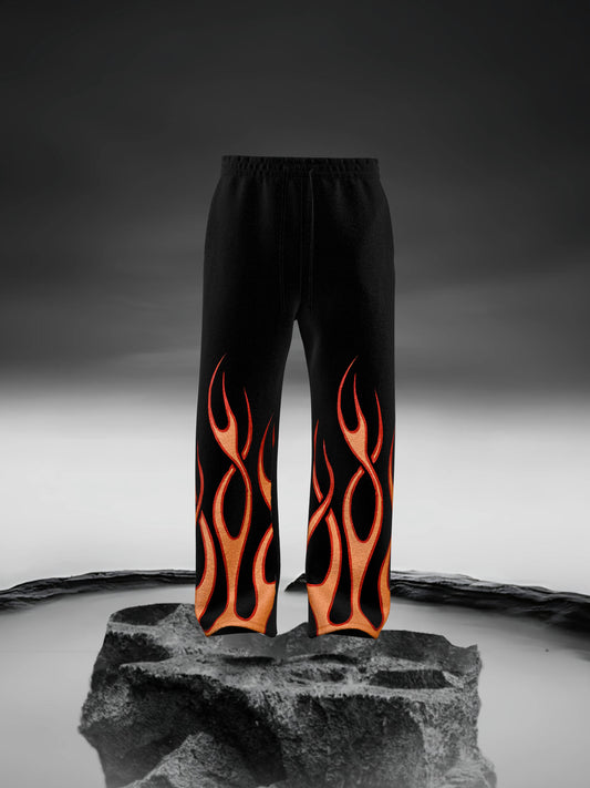 FLAMES STRAIGHT FIT SWEATPANTS