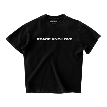 PEACE AND LOVE OVERSIZED TSHIRT