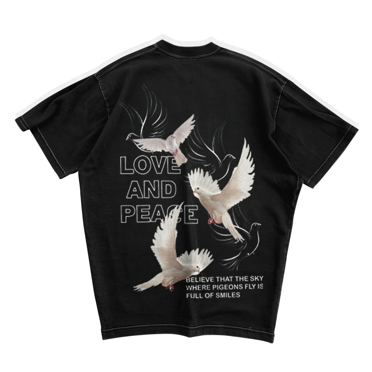 PEACE AND LOVE OVERSIZED TSHIRT