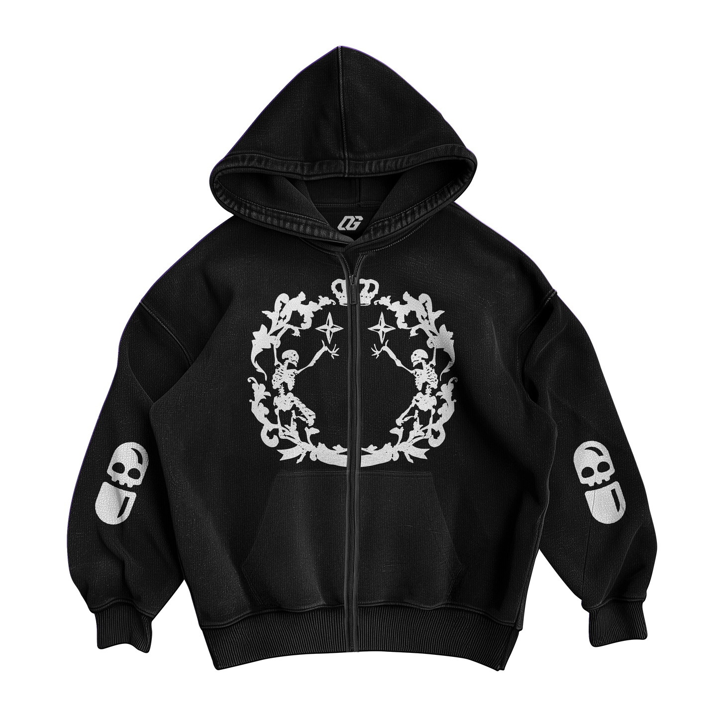 SKULL CANDY ZIPPER HOODIE