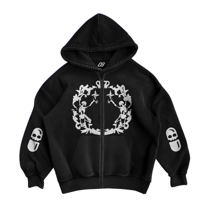 SKULL CANDY ZIPPER HOODIE